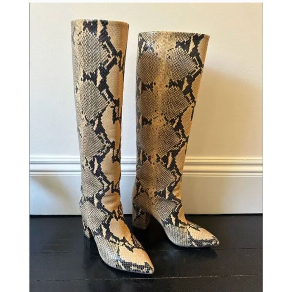 Aanja 70 python-effect leather knee-high boots - image 5